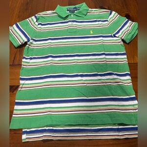 Polo‎ Ralph Lauren Mens 100% Cotton Custom Fit Multicolor Striped Polo Shirt Med